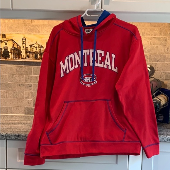 NHL Montreal Canadians Red and Blue Hoodie - Picture 1 of 4